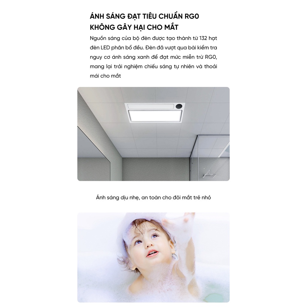 Đèn sưởi nhà tắm thông minh 8 trong 1 Yeelight Smart Bath Heater YLYB005/YLYYB-0010 , bản có remote LCD