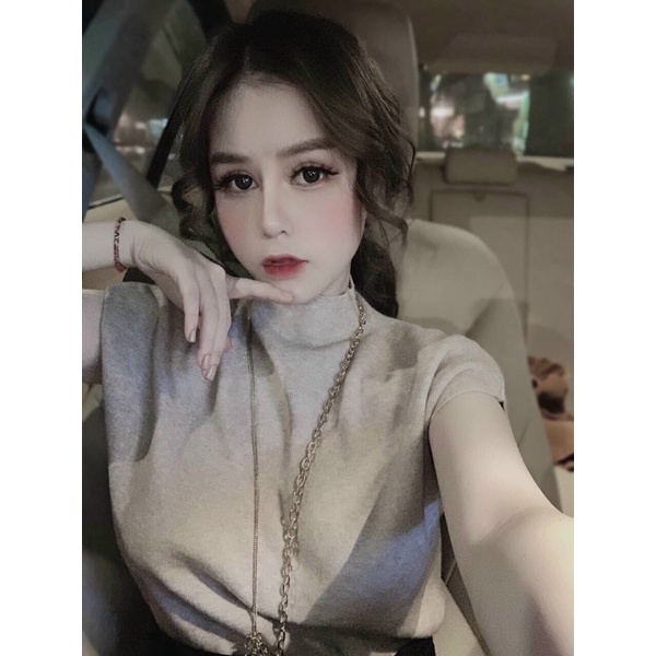 Áo len lông thỏ tay hến cổ 3p siêu hot