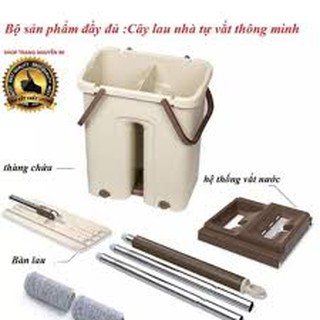 Chổi lau nhà tự vắt thông minh kèm theo thùng loại đẹp có hộp