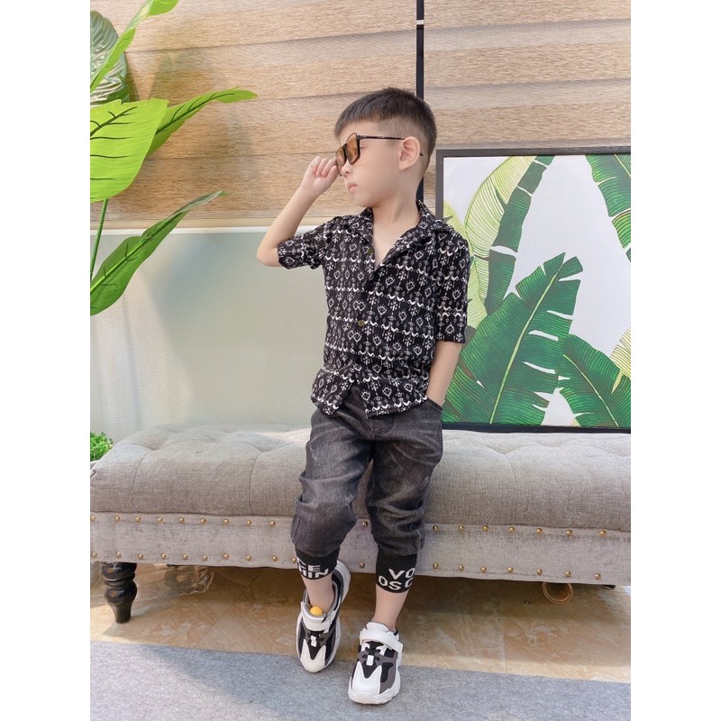 Sơ mi lụa mềm, mát cho bé 9-32kg