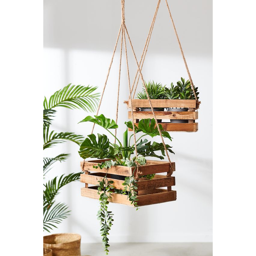 Khay Gỗ Pallet Dạng Thùng Đa Năng Size Lớn 40x26x20 Cm - Nhà Mỵ Shop