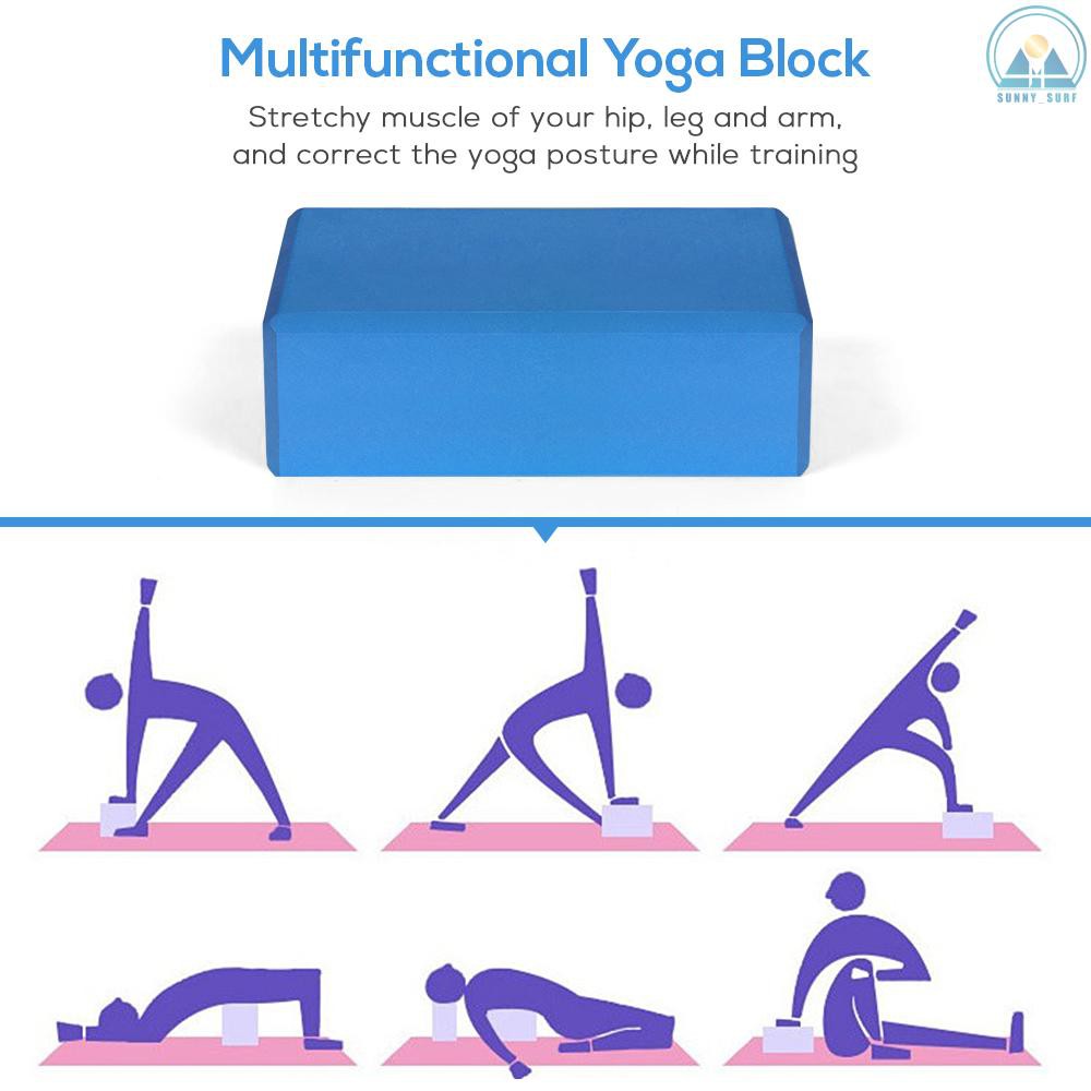 Sunny☀ 2pcs EVA Yoga Blocks 1pcs Cotton Yoga Strap Stability Blocks Yoga Strap Set for Yoga Pilates Meditation