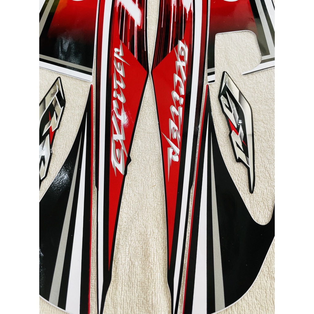 Bộ tem decal dán xe máy Yamaha Exciter Rc đời 2010 màu đỏ zin thái siêu đẹp