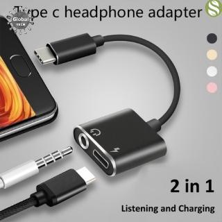 Cáp chuyển đổi cổng USB Type-C và jack cắm tai nghe 3.5mm 2 trong 1