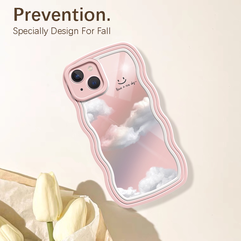 Ốp Điện Thoại Silicon Trong Suốt Hình Đám Mây Mặt Cười Cho Iphone 13 / 11 Pro 12 ProMax 7Plus / 8 XR XS