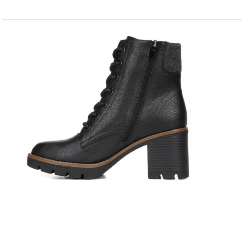 Giày bốt nữ cao cổ dáng combat boot kéo khoá đế đúp siêu êm hãng Naturalizer xuất Mỹ chuẩn auth, đế 