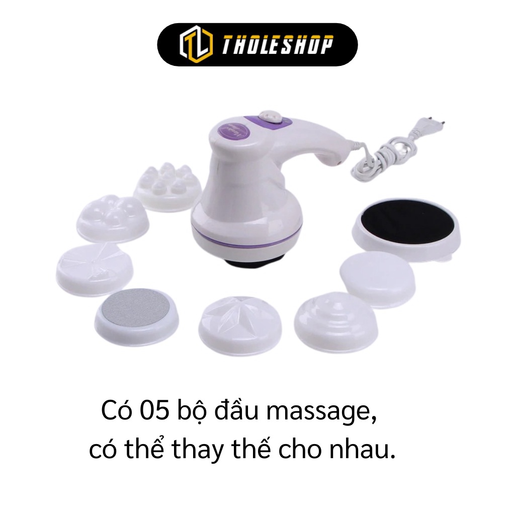 [SGD] Máy Massage Cầm Tay - Máy Massage Đánh Tan Mỡ Bụng, Relax Manipol 5 Đầu Thay Thế 7981