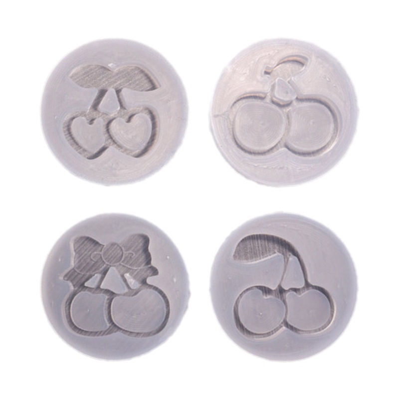 Khuôn Silicone Làm Mặt Dây Chuyền Hình Quả Cherry Lấp Lánh