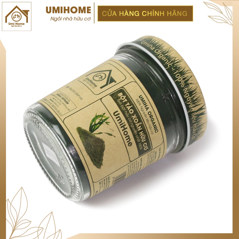 Bột Tảo Xoắn nguyên chất UMIHOME 135g đắp mặt nạ và uống loại bỏ mụn thâm, chống lão hóa da hiệu quả