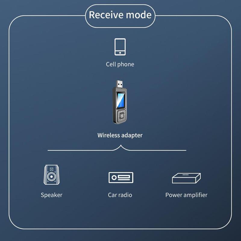 ❀❆Usb Phát Tín Hiệu Âm Thanh Bluetooth 5.0 Lcd 3 Trong 1 T12 Cho Pc Tv | BigBuy360 - bigbuy360.vn