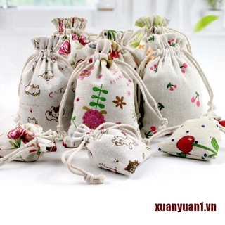 [XUANYUAN] Túi Tote Cotton Linen Rút Dây Đựng Đồ Giặt Cổ Điển