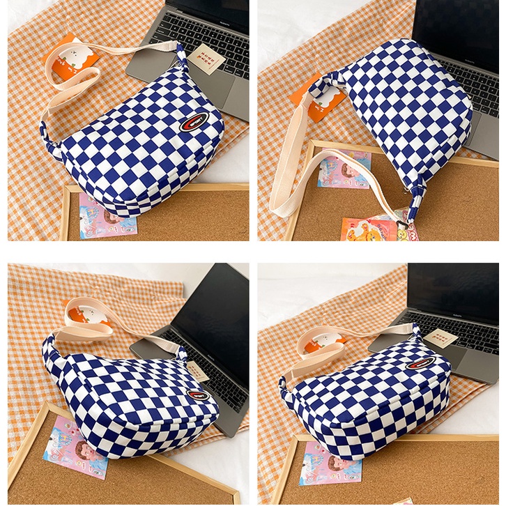 Túi đeo chéo nam nữ ulzzang Caro bán nguyệt lớn vải chống nước thời trang teen hottrend