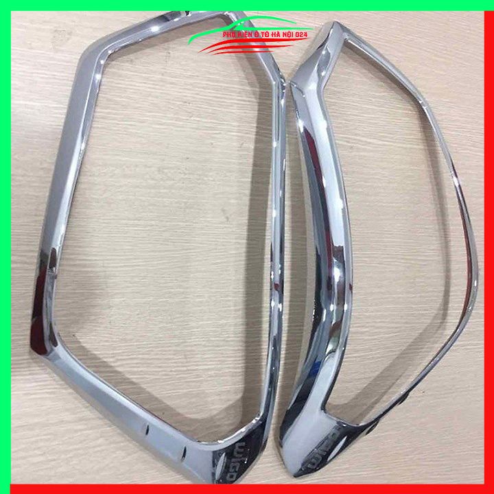Ốp viền đèn pha hậu mạ crom Toyota Wigo chống trầy trang trí bảo vệ xe