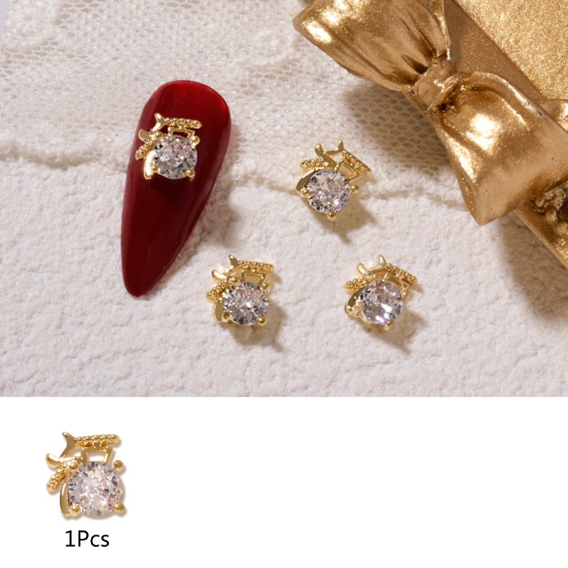 Hộp Phụ Kiện Đá 3D Trang Trí Móng Tay Sang Trọng Charms