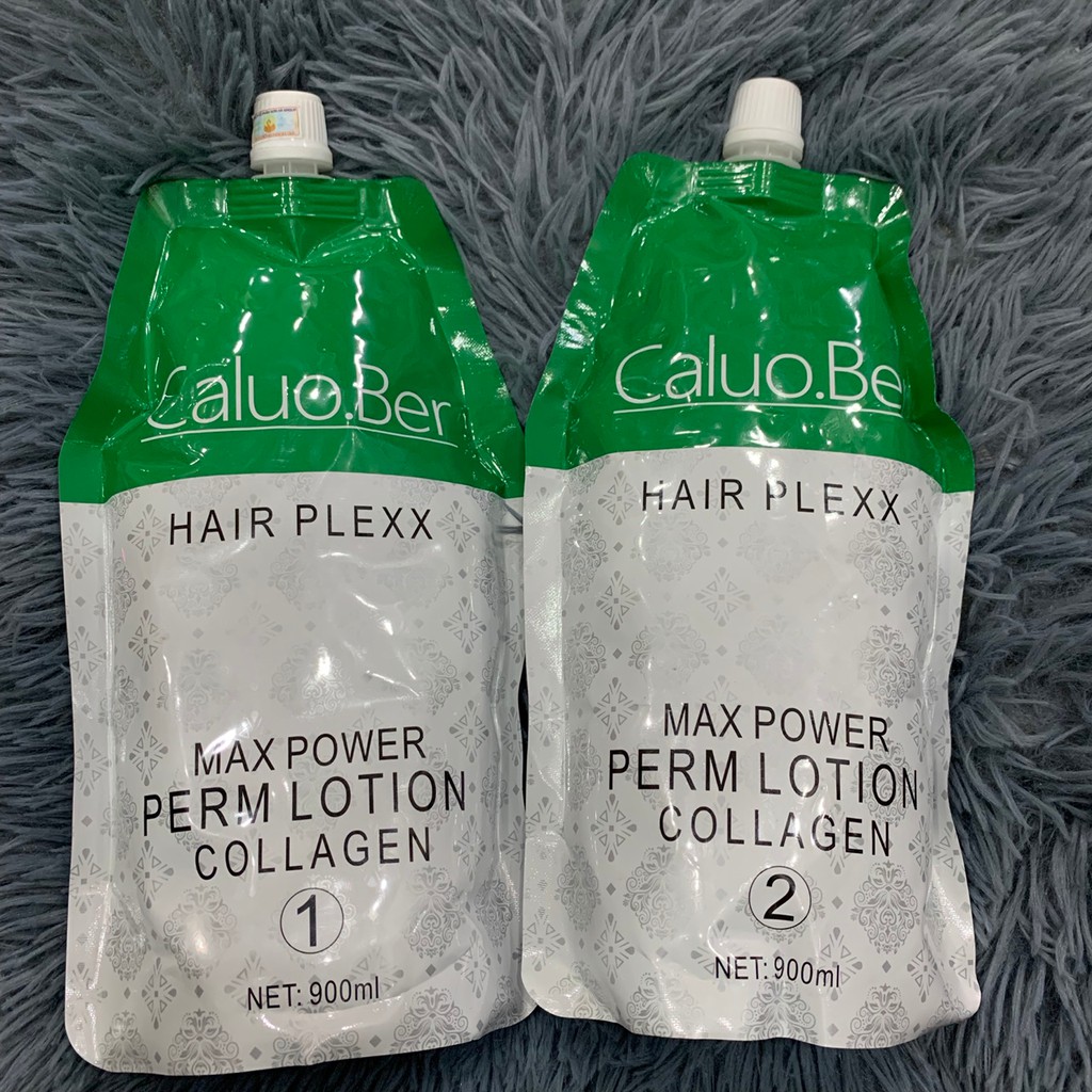 Thuốc duỗi tóc collagen mềm mượt có mùi thơm CALUO.BER 900mlx2