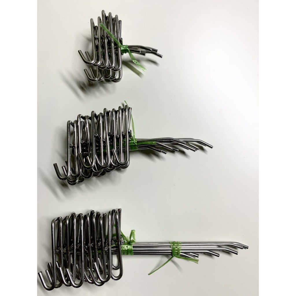 5 móc treo đồ cài lưới 5,10,15,20,25,30cm bằng INOX