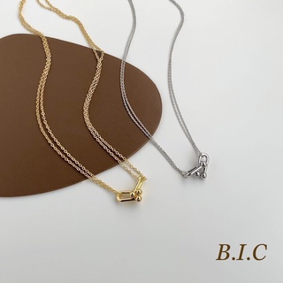 Dây chuyền nữ 2 lớp hình mắt xích đơn giản B.I.C Accessories NL114
