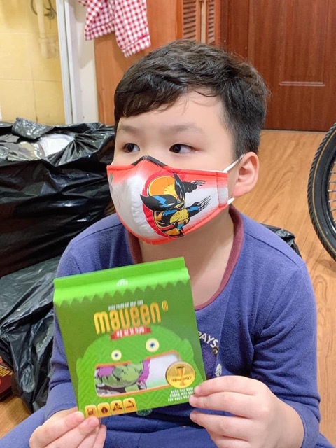 Khẩu trang sợi hoạt tính Maveen( mầu ngẫu nhiên)