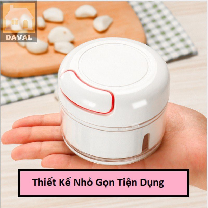 Dụng cụ xay tỏi ớt bằng tay Mini Food Chopper Tiện Dụng, Máy xay tỏi, thực phẩm cầm tay đa năng