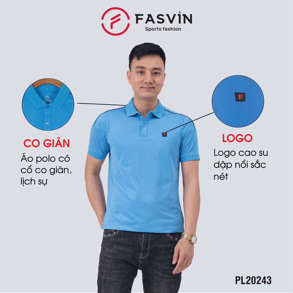 Áo Polo thể thao nam Fasvin PL20243.HN áo phông có cổ chất liệu coolmax mát lạnh thoải mái