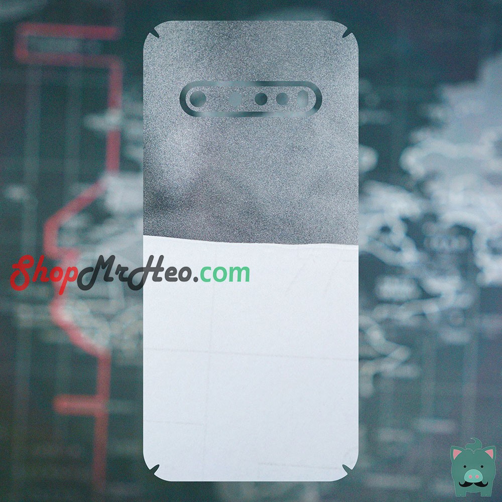 Skin Dán Mặt Sau Lưng Vân 3D LG V60 ThinQ - Carbon, Hình hộp, Nhám, Vân Da