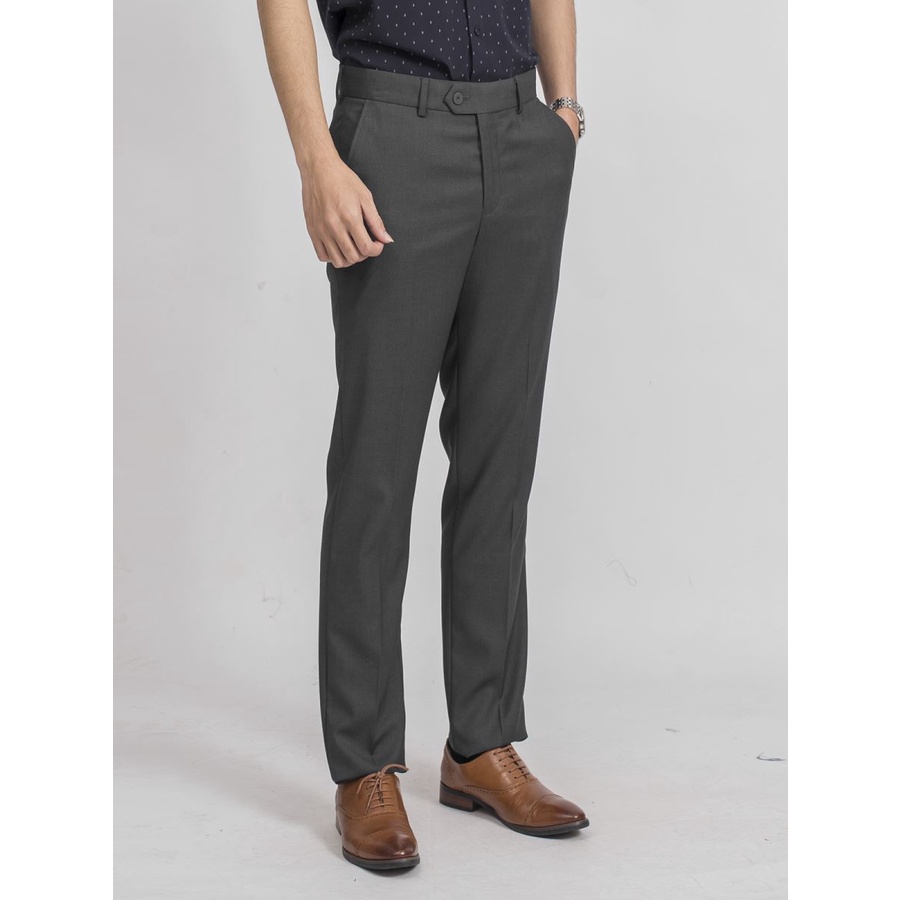 Quần Âu Nam Quần Tây Công Sở Cao Cấp ARISTINO ATRR02 trơn màu Dáng Regular fit suông vừa nếp ly vĩnh viễn Vải polyester