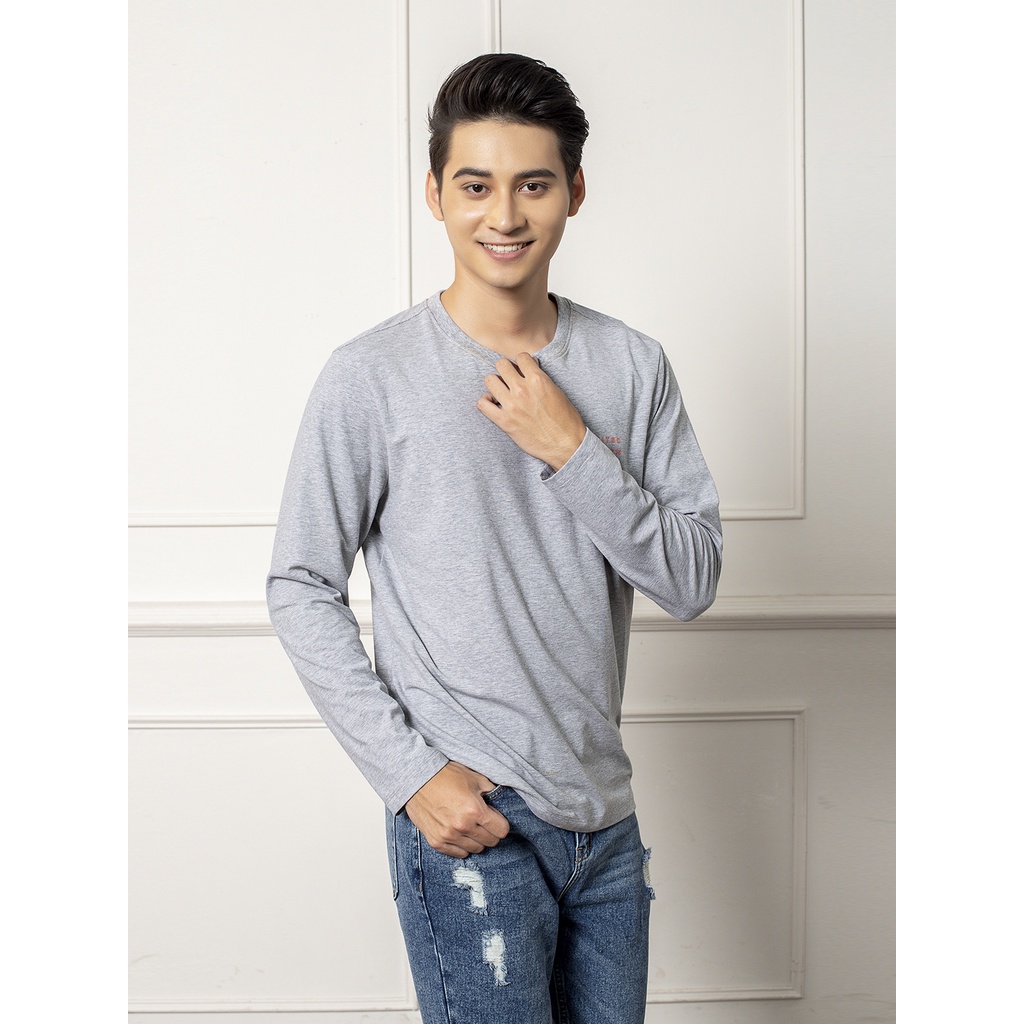 Áo thun nam  dài tay  ARISTINO  cotton mềm , năng động ALT001W9 (3 màu)