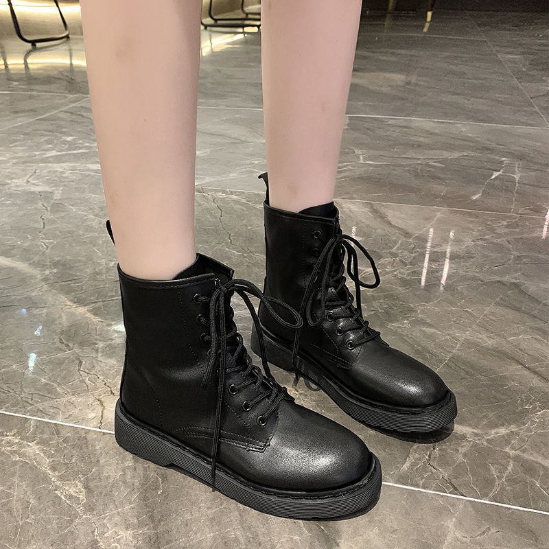 2021 Martin boots nữ sinh viên phong cách Anh Phiên bản Hàn Quốc của tất cả các trận đấu giày bốt ngắn mùa thu m 𝄪