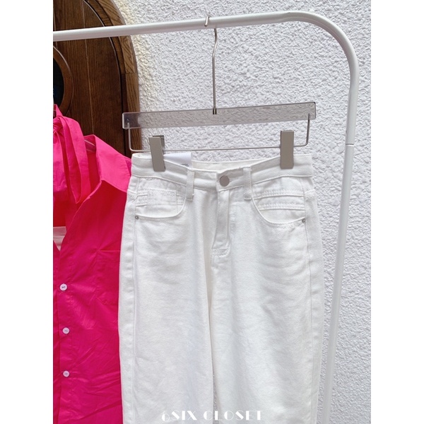 [6SIX Closet] Quần jeans nữ suông trơn 6681 thời trang công sở 6SIX closet