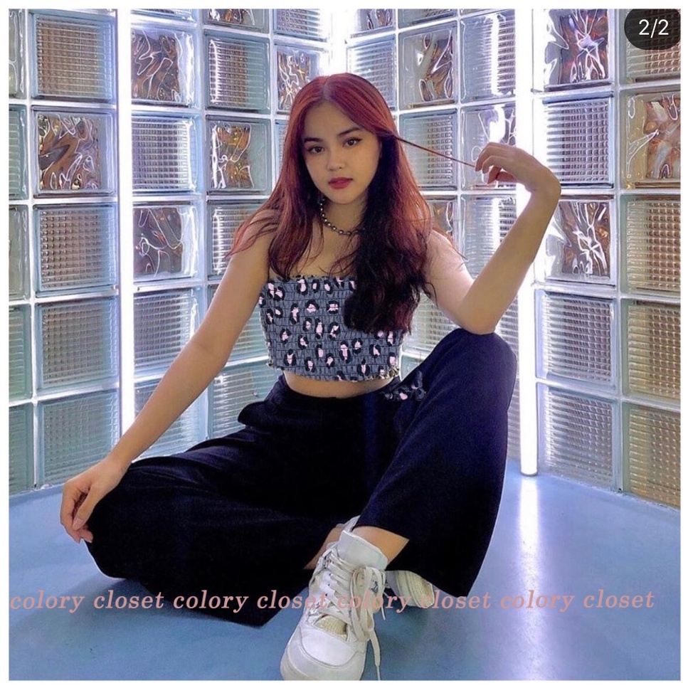Áo ống nhúm xinh màu loang mẫu hot - Colory shop