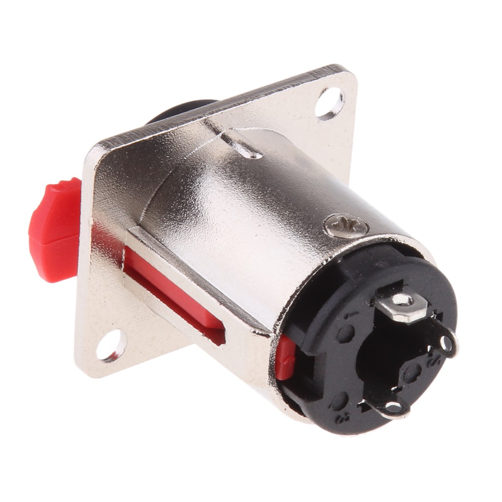 6.35mm 1/4" Jacks TS and TRS Panel Mount Plug Locking Style Connector