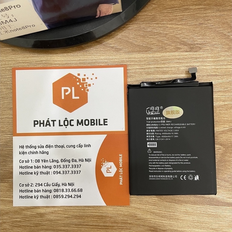 Pin BM4J Xiaomi Redmi note 8 Pro lehehe chính hãng