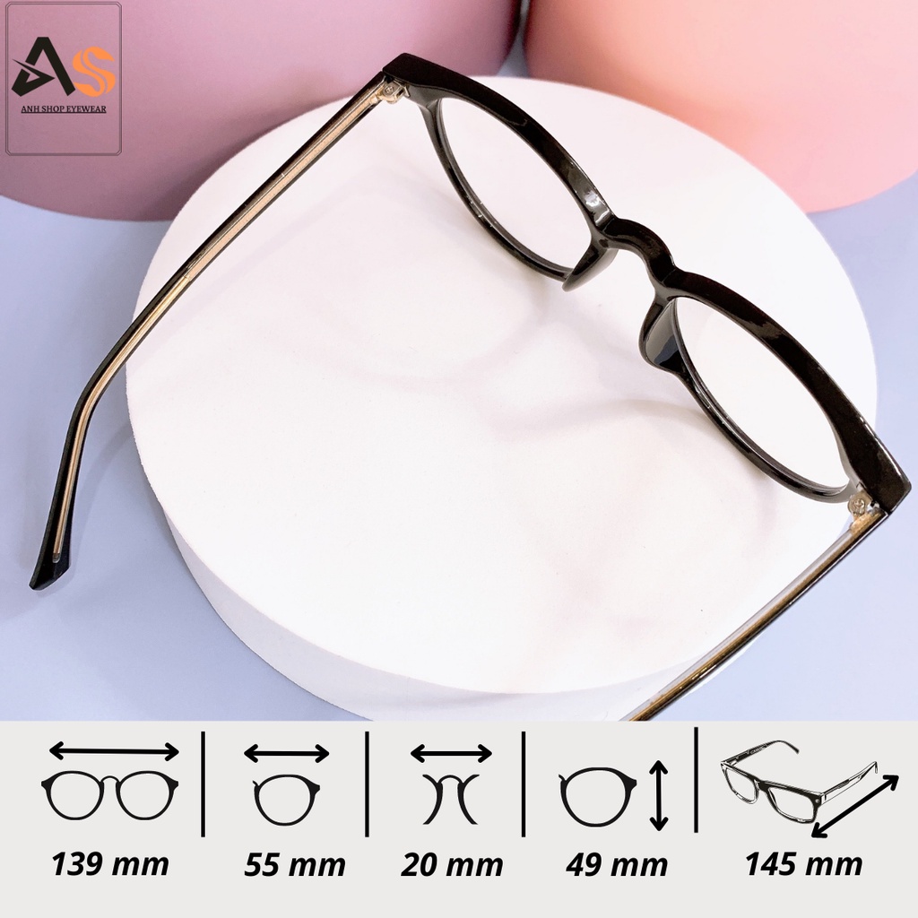 Kính tròn to màu sắc chất liệu nhựa lõi kim loại dày dặn chắc chắn 30039