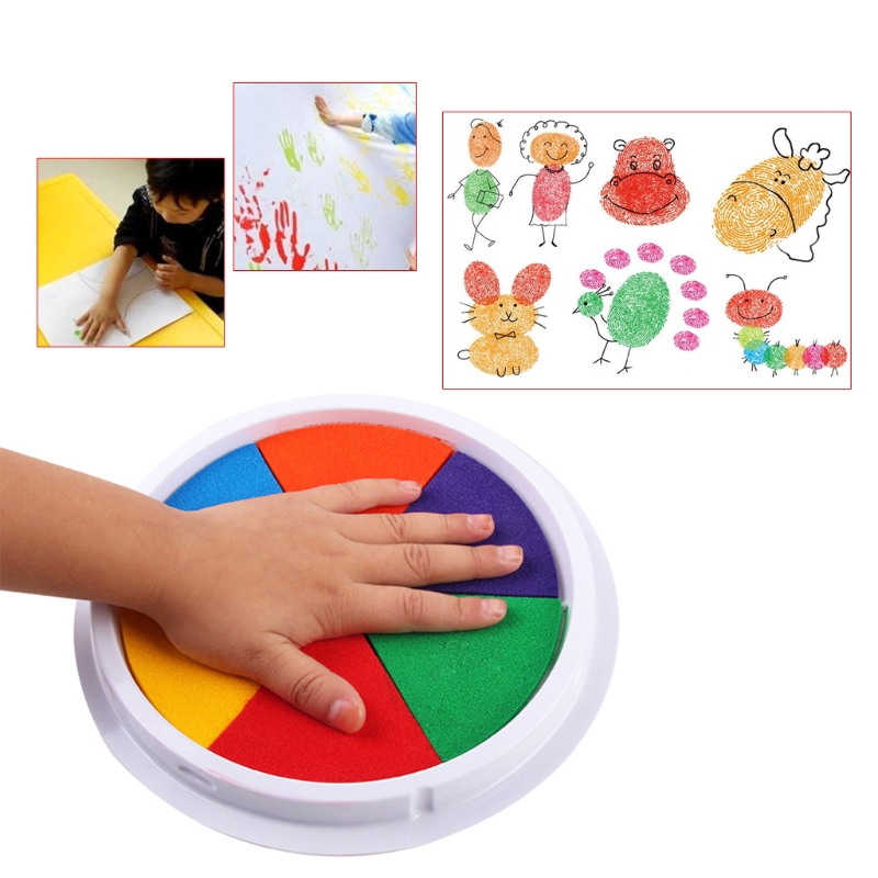 Bộ mực in 6 màu hình bánh xe dành cho trẻ