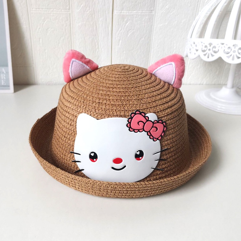 Nón Cối Chống Nắng Đi Biển In Họa Tiết Mèo Sanrio Hello Kitty Dễ Thương Cho Bé TY3 TY3
