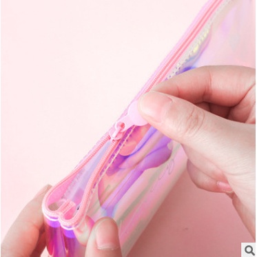 Hộp bút trong suốt ánh cầu vồng chuyển sắc Hologram độc lạ đựng bút, đồ dùng học tập