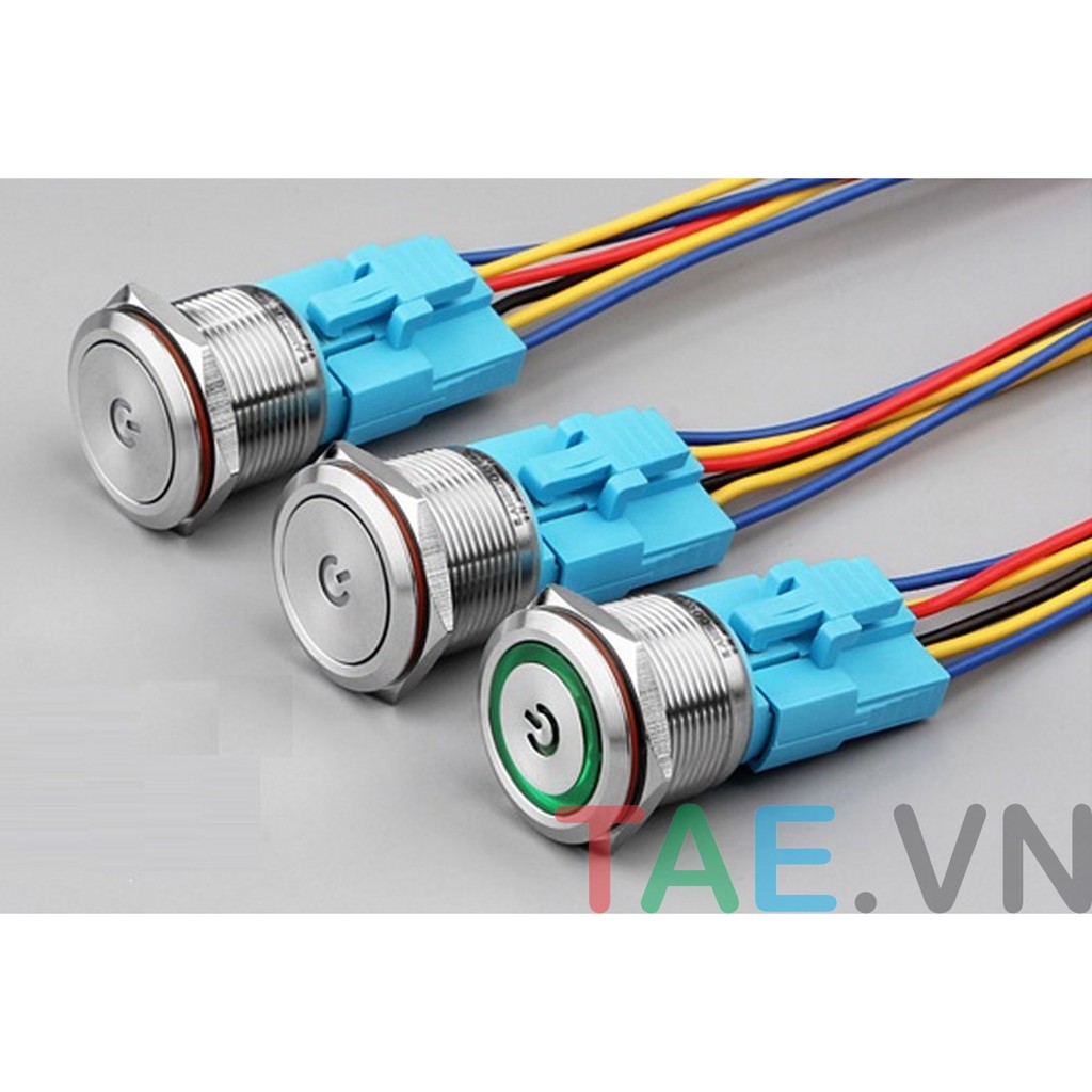 Nút Nhấn Kim Loại Có Đèn 22mm