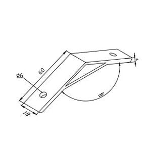 Ke góc nhôm định hình 45/135 độ 2020