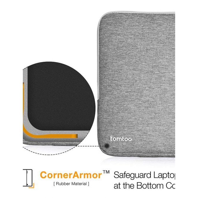 TÚI CHỐNG SỐC TOMTOC (USA) 360° Protective MACBOOK PRO 13” NEW GRAY