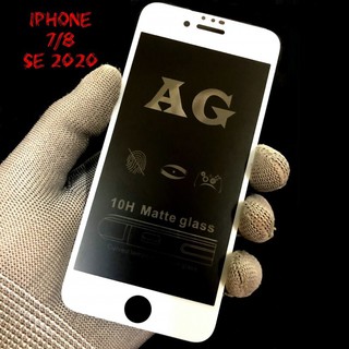 (Xả Hàng) Miếng Dán Cường Lực iPhone 7/8/SE 2020 Nhám Chống Vân Tay Màu Trắng