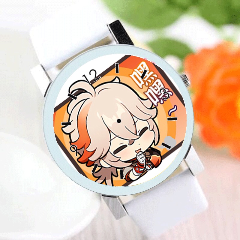 Đồng hồ đeo tay nam nữ in hình GENSHIN IMPACT ver CHỮ NHẬT anime chibi xinh xắn