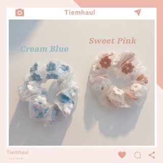 Chun buộc tóc đeo tay scrunchies hàn quốc,chun vải buộc tóc scrunchies 1k giao ngẫu nhiên