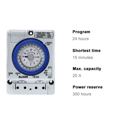 Công Tắc Định Thời Gian Thông Minh  ALION - TB388 - TIMER 24H