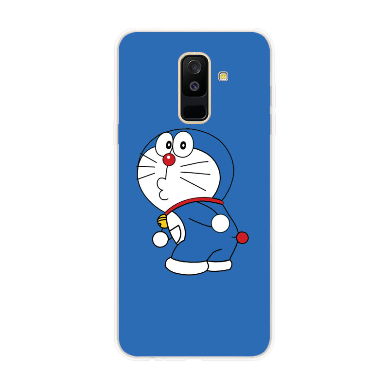 Ốp lưng TPU mềm Samsung Galaxy A6 A6+ Plus A7 A8 A8+ Plus A9 2018 Doraemon hoa văn