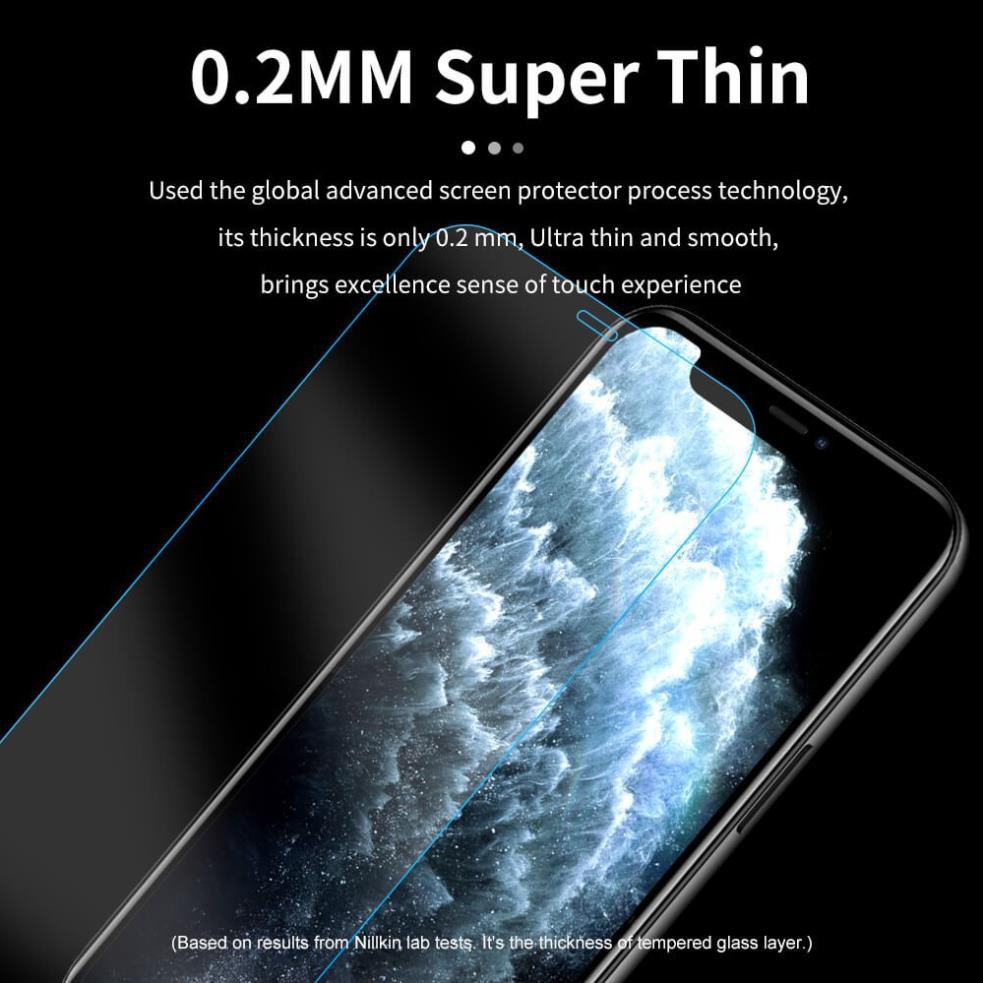 Miếng dán kính cường lực 2.5D cho iPhone 12 / 12 Mini / 12 Pro / 12 Pro Max hiệu Nillkin Amazing H+ Pro mỏng 0.33mm