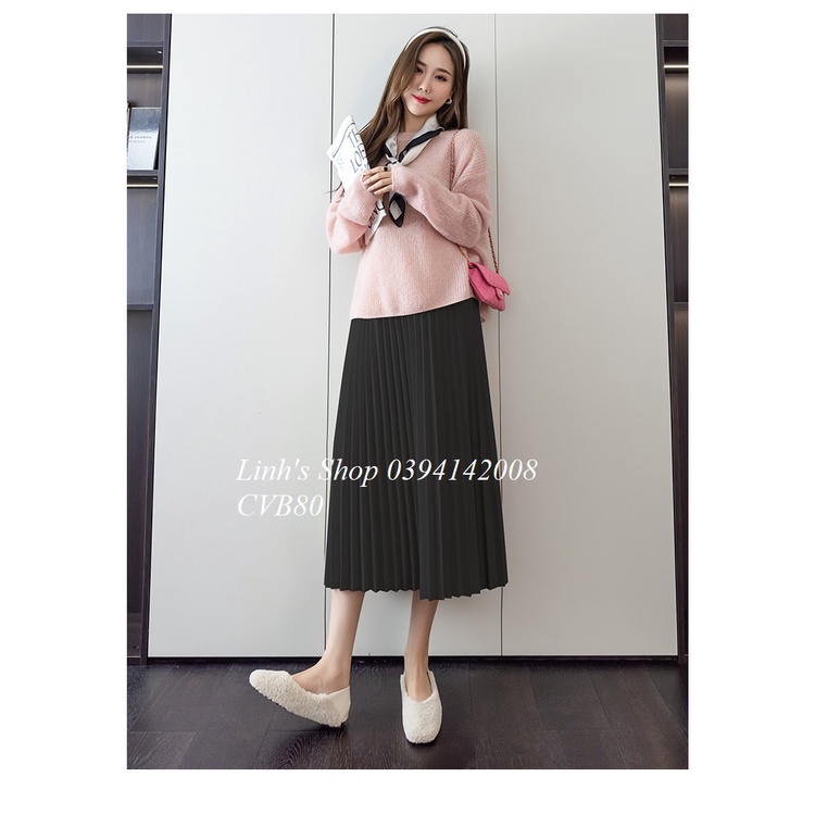 Chân Váy Bầu Xinh CVB80 Chất Nỉ Nhung SIÊU ĐẸP