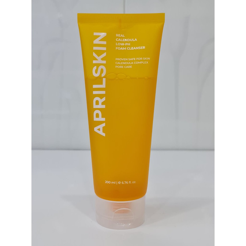 Sữa Rửa Mặt Tạo Bọt APRILSKIN Real Calendula Foam Cleanser 200ml Hàn Quốc