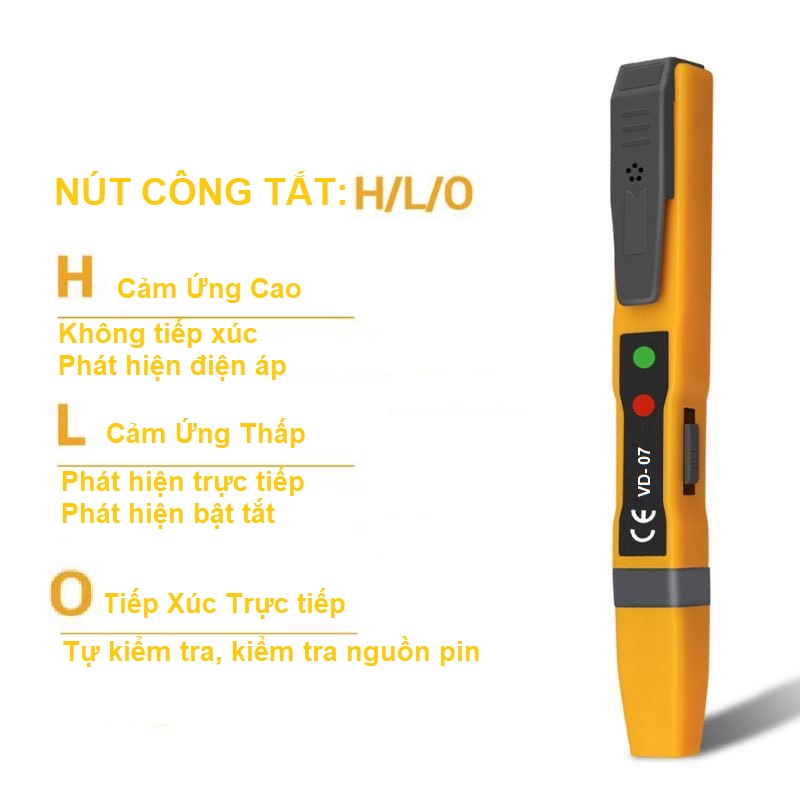 VÍT THỬ ĐIỆN KHÔNG TIẾP XÚC ÂM BÁO THÔNG MINH - cb811
