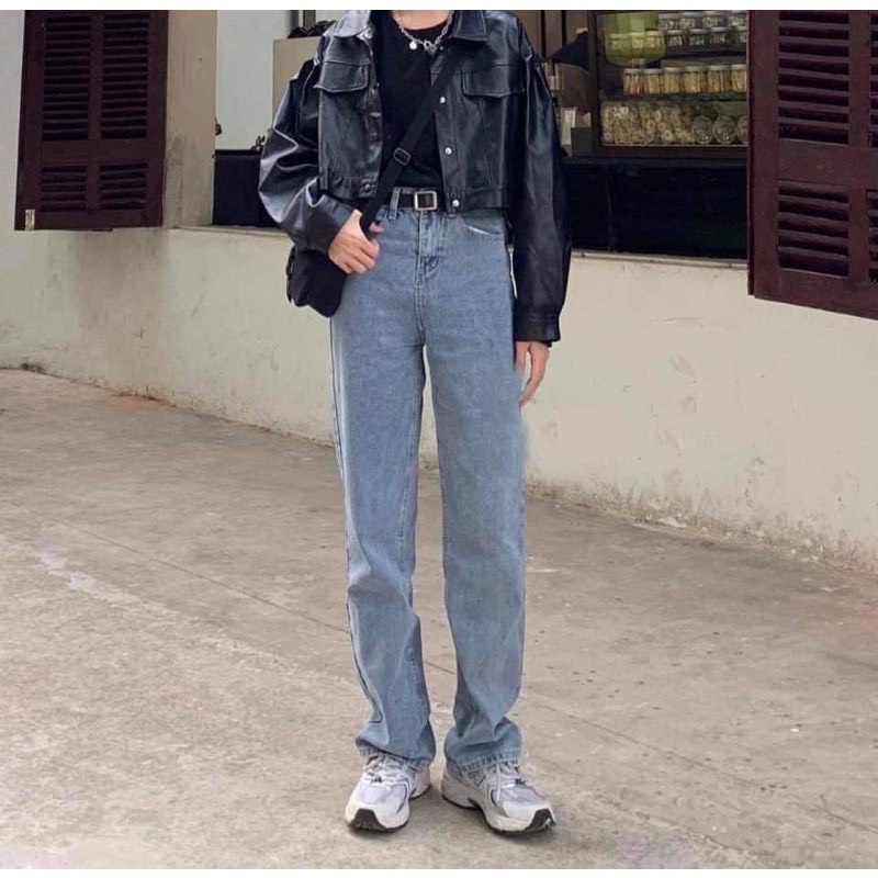 Áo Khoác Da Nữ, Áo Da Mix Túi 2 Bên Dáng Ngắn Siêu Hot Hit