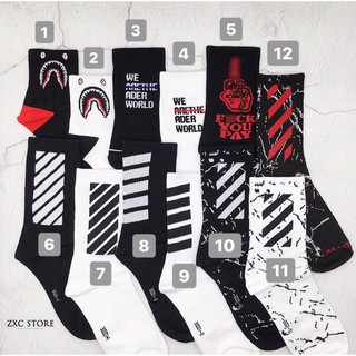 Tất nam Phong Cách Off White cao cổ CỰC HOT